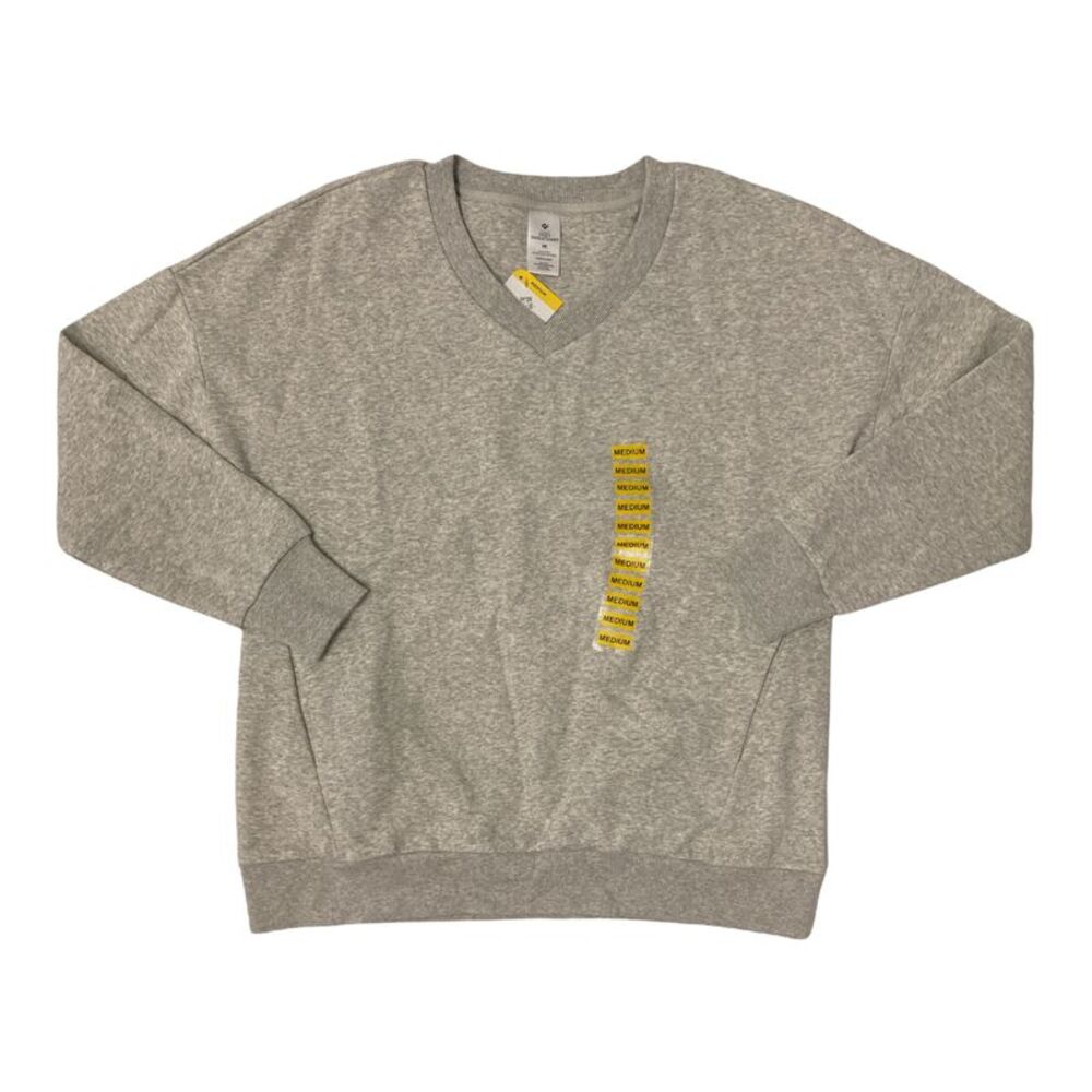 Platinum Silver Heather - Member's Mark Women's Cozy V-Neck Brushed Fleece Sweat
